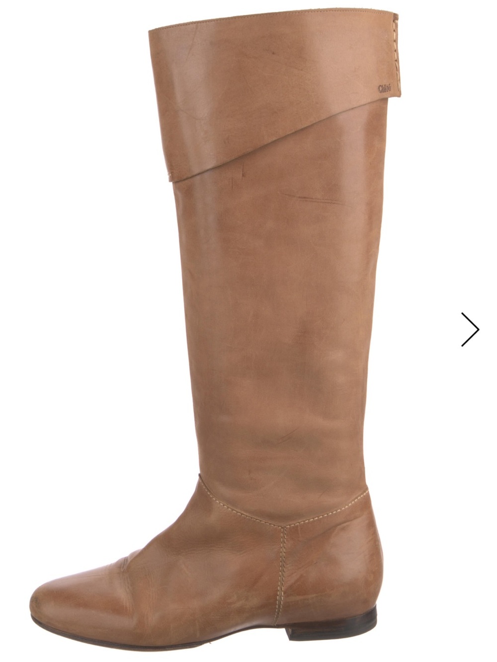 Chloe Leather Riding Boots - Tan